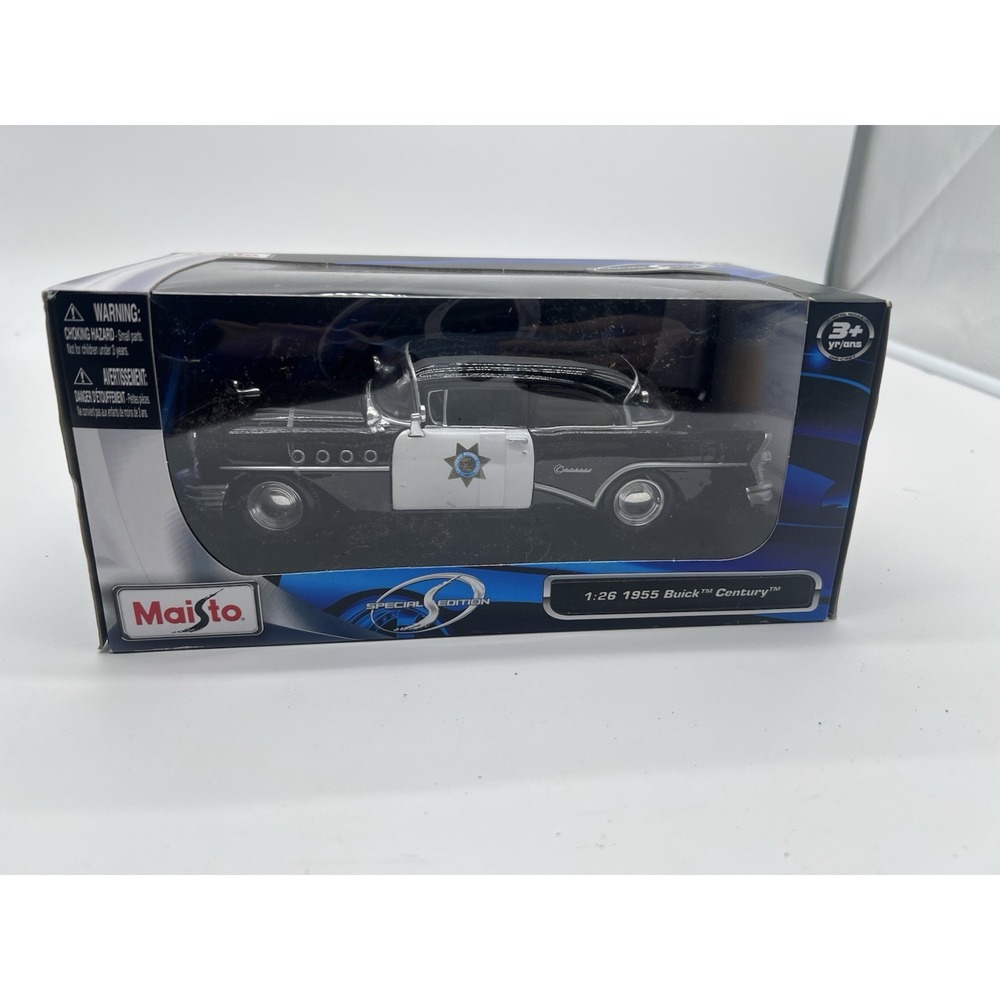 Buick Century 1955 California Highway Police Car 1:26 1:24 Scale Diecast Model